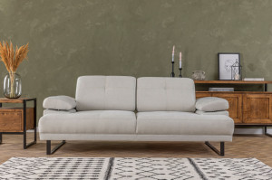 Canapea extensibila 2 locuri Yusef Gri 202x85 cm - Img 1