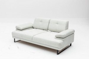 Canapea extensibila 2 locuri Yusef Gri 202x85 cm - Img 6