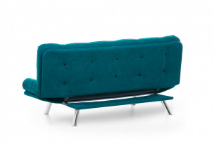 Canapea Extensibila, 3 Locuri Misa Sofabed Petrol Verde - Img 8