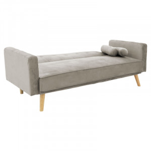 Canapea extensibila 3 locuri Success catifea gri 190x80x84 cm - Img 2