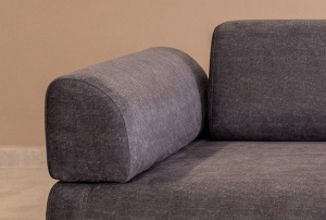 Canapea extensibilă cu 3 locuri Infinity Antracit 220x90x80 cm - Img 3