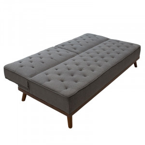 Canapea extensibila Marco material textil gri 180x80x80cm - Img 4