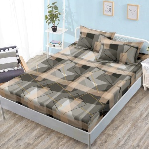 Cearsaf cu elastic si 2 Fete de Perna, Darcy 160x200 cm (Finet)