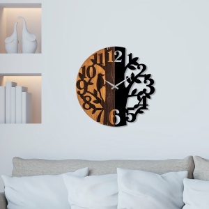 Ceas de perete decorativ din lemn Wooden Nuc 3x56 cm - Img 3