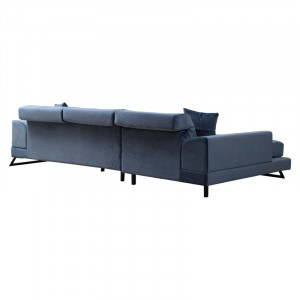 Coltar dreapta PWF-0575 material textil albastru 308/190x92cm - Img 3