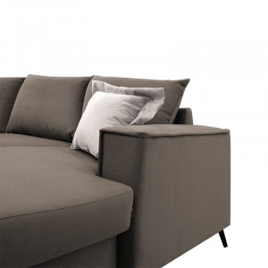 Coltar reversibil Fabulous material culoare mocha - crem240x165x95cm - Img 5