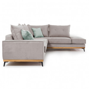 Coltar Stanga Luxury II Elephant - Ciel - Negru 290x235x90 cm - Img 3
