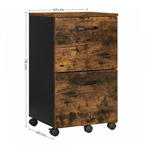 Comoda birou, Vasagle, Negru , 42x40x70 cm - Img 4
