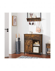 Comoda Model Allen, Maro rustic/Negru, 70x30x80 cm - Img 6