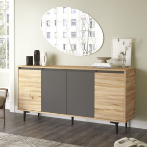 Comoda Model Augusta, Stejar, 160x40x78 cm - Img 2