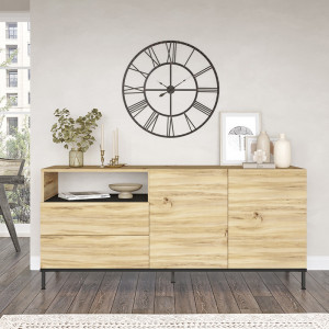 Comoda Model Evaluate, Stejar sonoma/Wenge, 170x46.5x75.5 cm - Img 3