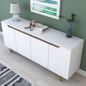 Comoda Model GD102, Alb/Nuc, 480x45x78.6 cm - Img 3
