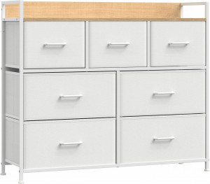 Comoda Model Izabella, Alb/Natur, 98x28.5x85 cm - Img 2