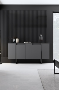 Comoda Model Luxe, Antracit/Negru, 160x35x80 cm - Img 3