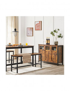 Comoda Model Mariam, Maro rustic/Negru, 100x35x75 cm - Img 2