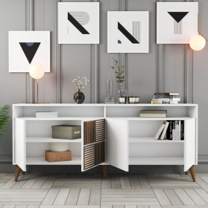 Comoda Model Milan, Alb, 180x35x78.6 cm - Img 3