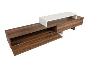 Comoda TV Nirvana - Teak, Alb - Img 2