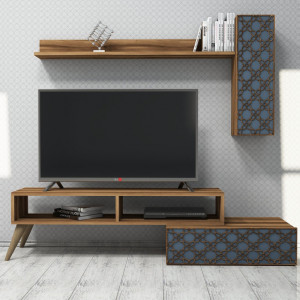 Comoda TV Planet - Walnut, Chalcedony - Img 4