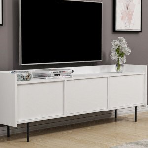 Comoda TV Salvador, Model Atlas, 183.6x63x37 cm, Alb - Img 7