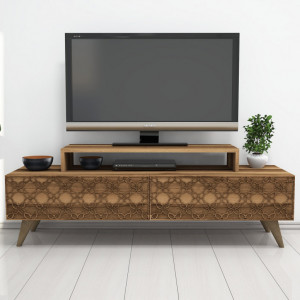Comoda TV Salvador, Model City, 140x48.8x41.8 cm, Nuc - Img 3