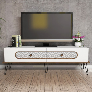 Comoda TV Salvador, Model Ekol, 145x45x40 cm, Alb - Img 3