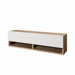 Comoda TV Salvador, Model FR13, 100x29.1x31.6 cm, Pin Atlantic/Alb - Img 6