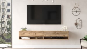 Comoda TV Salvador, Model FR9, 180x29.1x31.6 cm, Pin Atlantic - Img 3