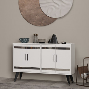 Comoda TV Salvador, Model İlda, 120x80x30 cm, Alb - Img 1