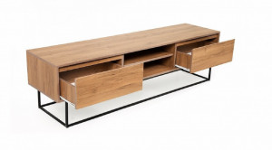 Comoda TV Salvador, Model Laxus, 180x50x40 cm, Nuc/Negru - Img 4