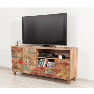 Comoda TV Salvador, Model Marina, 160x65x45 cm, Multicolor - Img 2