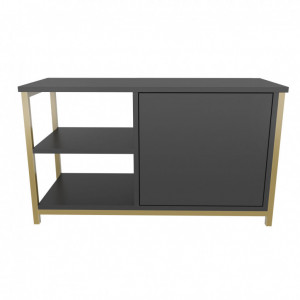 Comoda TV Salvador, Model Muskegon, 89.6x50.8x35.3 cm, Auriu/Antracit - Img 5