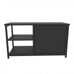 Comoda TV Salvador, Model Muskegon, 89.6x50.8x35.3 cm, Negru/Antracit - Img 5