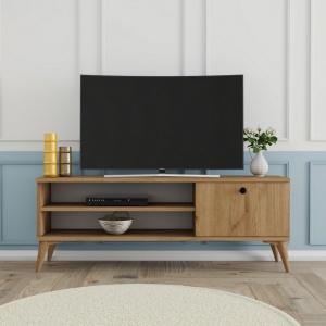Comoda TV Salvador, Model Retro1562, 120x44.6x29.5 cm, Stejar - Img 2
