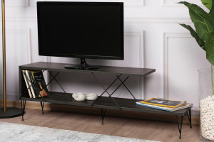 Comoda TV Salvador, Model Street, 120x40x30 cm, Maro inchis - Img 3
