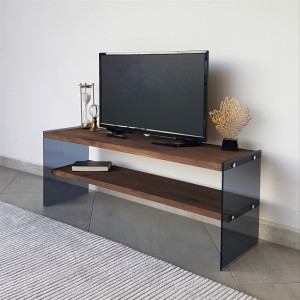 Comoda TV Salvador, Model TV100, 120x45x35 cm, Nuc - Img 2