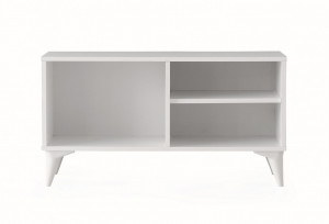 Comoda TV Salvador, Model Zisino, 100x54x35 cm, Alb - Img 5