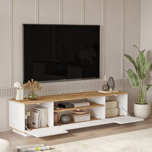 Comoda TV Soren sonoma - whie 180x.44.5x44.6cm - Img 2