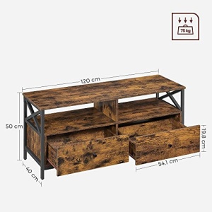 Comoda TV, Vasagle, Antic, 120x40x50 cm - Img 4