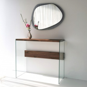 Consola Model Niagara, Nuc/Transparent, 91x37x80 cm - Img 2