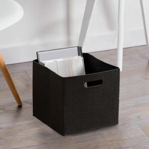 Coș de pâslă HMY Negru 24x24x24 cm - Img 2