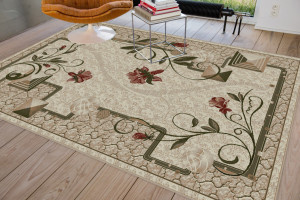 Covor Modern, Lotos 587, Crem / Bej, 160x230 cm, 1800 gr/mp - Img 3