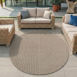 Covor Nova V2 Bej, Rotund, D160 cm