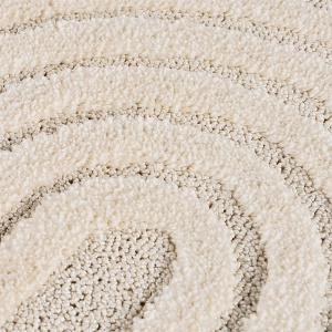 Covor Rotund VivaDeco Art V2, D200 cm, Crem, 100% Polipropilena, Fir 8 mm, 1900 g/mp, OEKO-TEX Standard 100 - Img 3