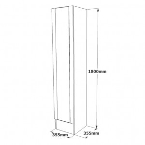 Cuier hol cu dulap Model Clayton, Stejar, 35.5x35.5x180 cm - Img 6