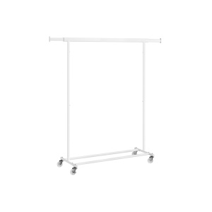 Cuier pe roti Songmics Alb 134x45.4x160 cm - Img 2