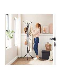 Cuier tip pom Model Wagner, Negru, 44x44x182 cm - Img 2