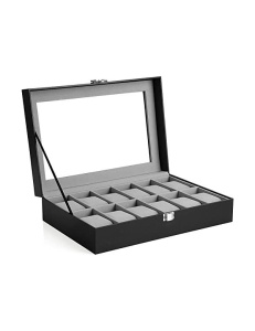 Cutie pentru ceasuri Model Luxury Vault, Negru, 30.2x20.2x8.1 cm