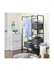 Cutii pliabile pentru depozitare, Songmics, Gri, RYZB03G, 40 x 30 x 25 cm - Img 3