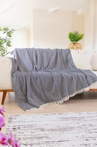 Cuvertura pentru Canapea Model Woven Cozy Black - Img 1