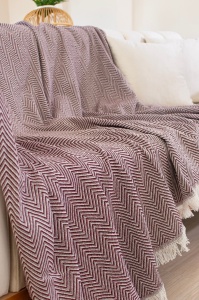 Cuvertura pentru Canapea Model Woven Cozy Claret Red - Img 2